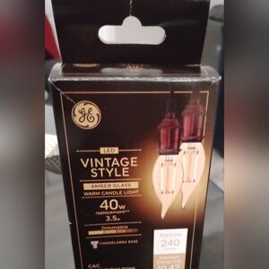 Vintage Style LED Light Bulbs - Amber Glass 🆕